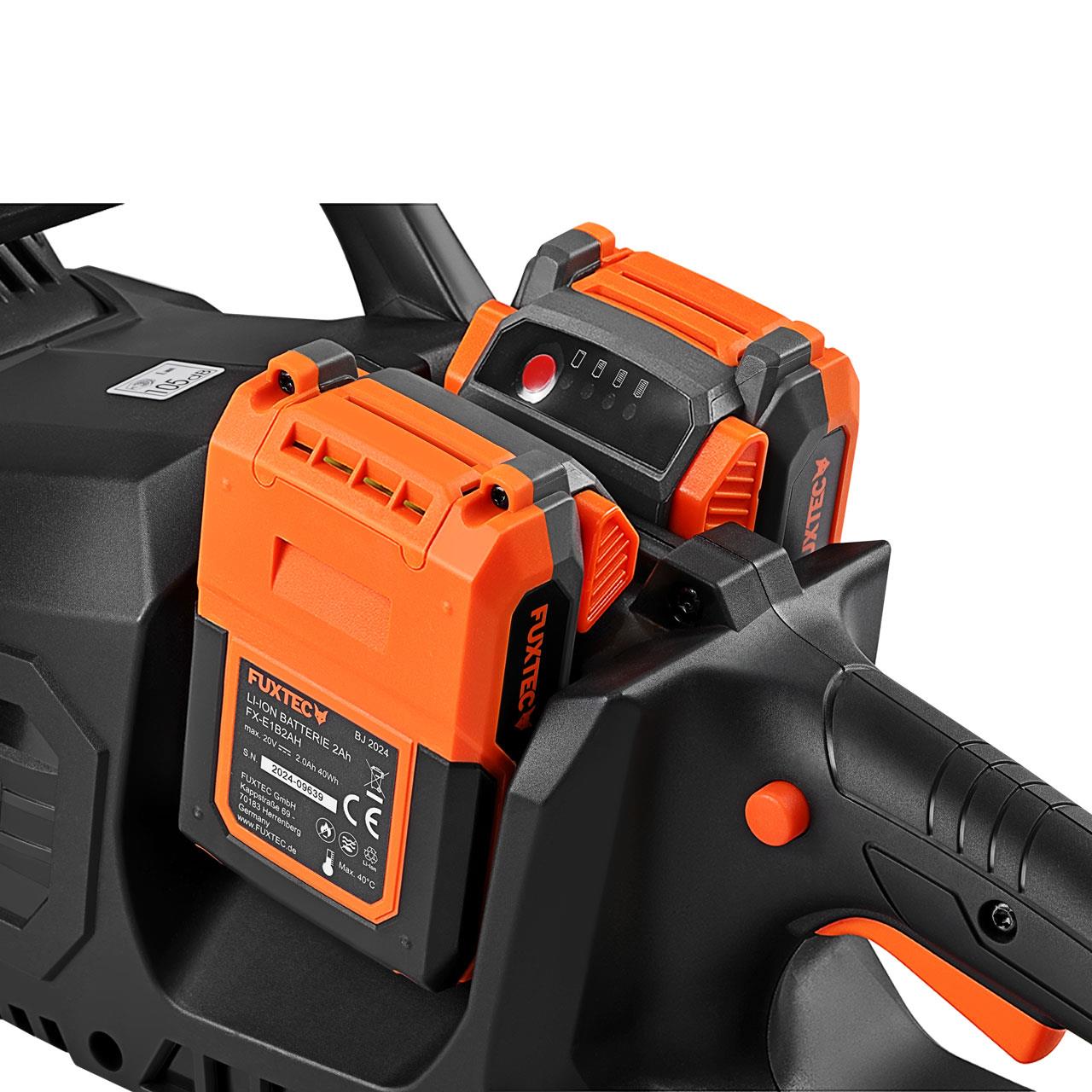FUXTEC 2x20V Akku Kettensäge FX-E2KSSET mit Akku und Ladegerät