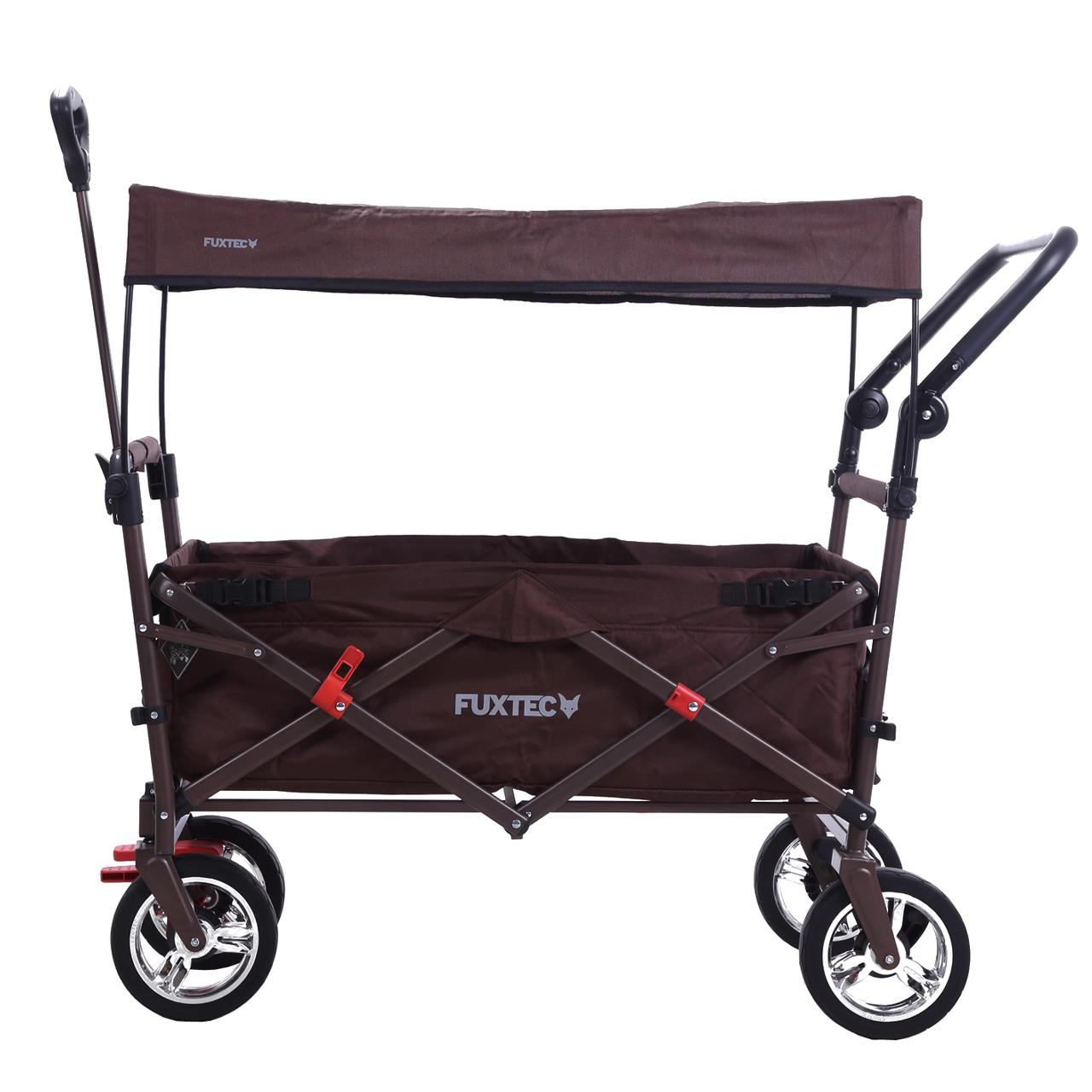 FUXTEC Bollerwagen FX-CT700 mit UV-geschütztem Sonnendach und zusätzlichem Schiebegriff