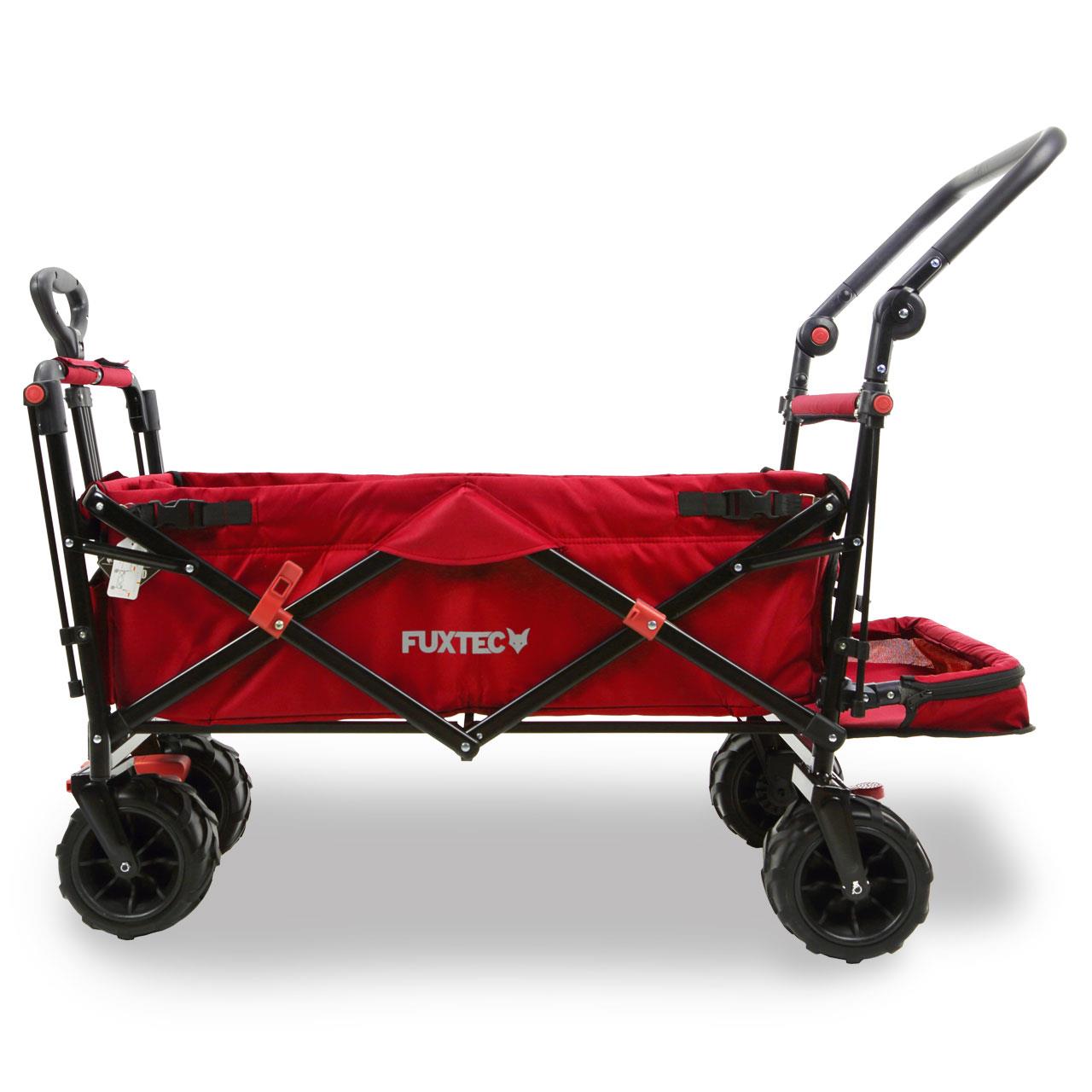 Bild 1 FUXTEC Strand-Bollerwagen FX-CTB800 mit UV-geschütztem Sonnendach,Schiebegriff & Innenraumverlängerung