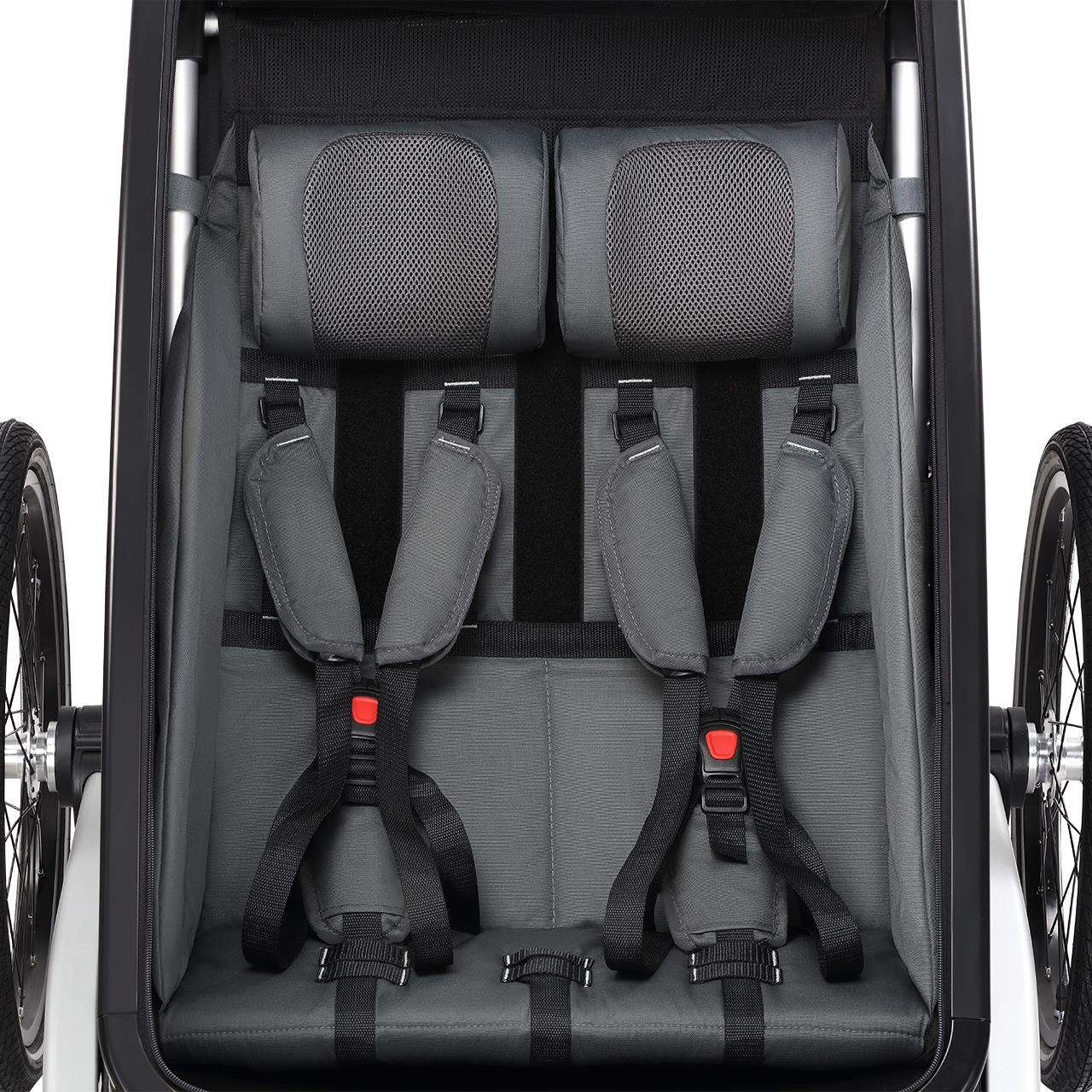 FUXTEC Fahrradanhänger/Jogger FX-FA1-SET-SCHWARZ mit Jogger-Rad