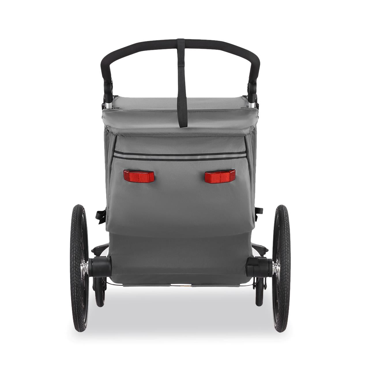 FUXTEC Fahrradanhänger/Jogger FX-FA1-SET-GRAU mit Jogger-Rad