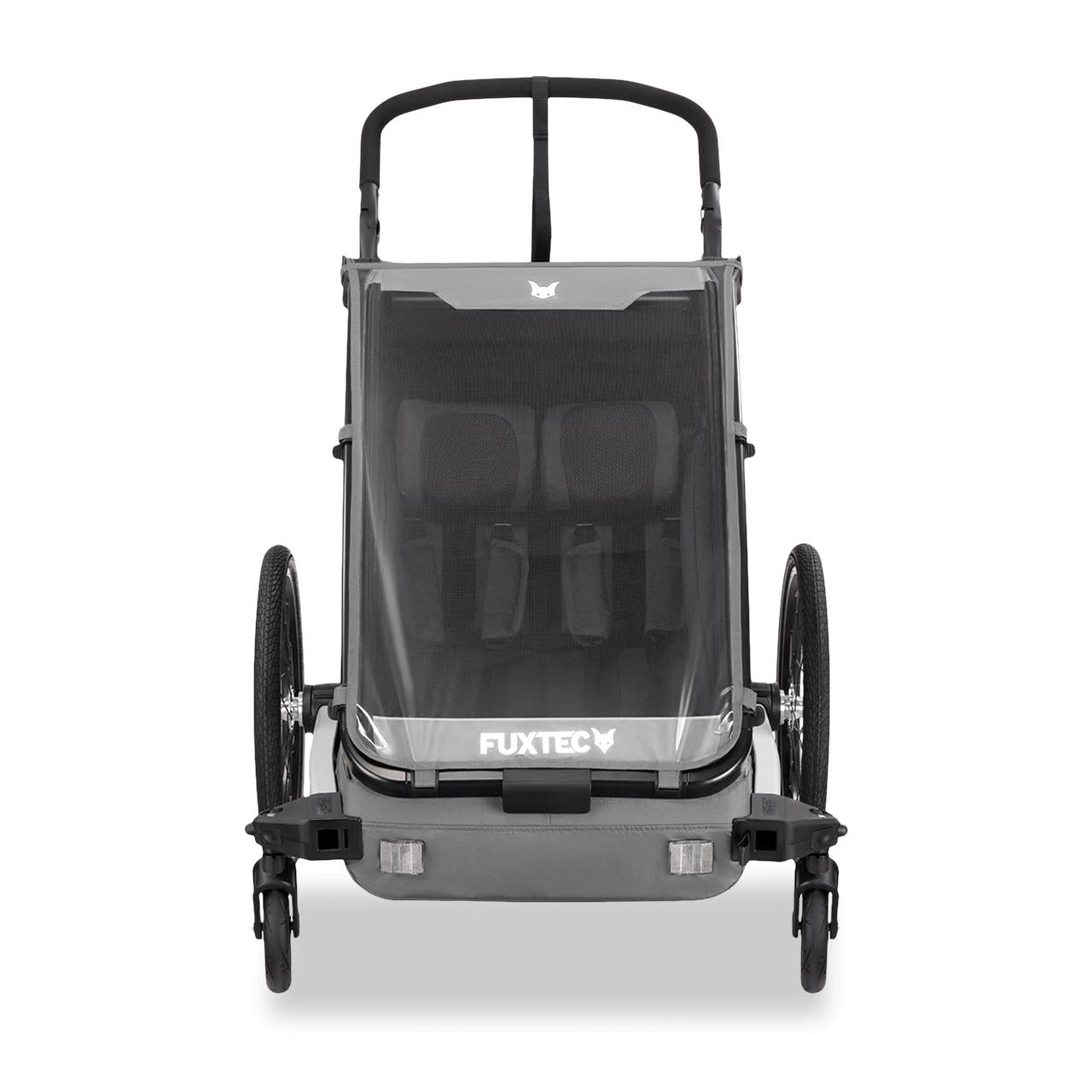 FUXTEC Fahrradanhänger/Jogger FX-FA1-SET-GRAU mit Jogger-Rad