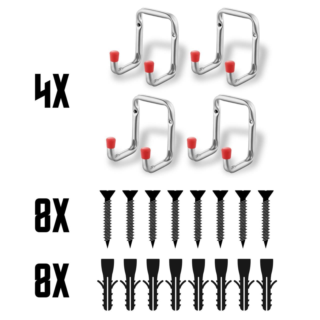 Fuxtec Multifunktionshaken 4er-Set FX-MH2 bis 20kg Belastbarkeit